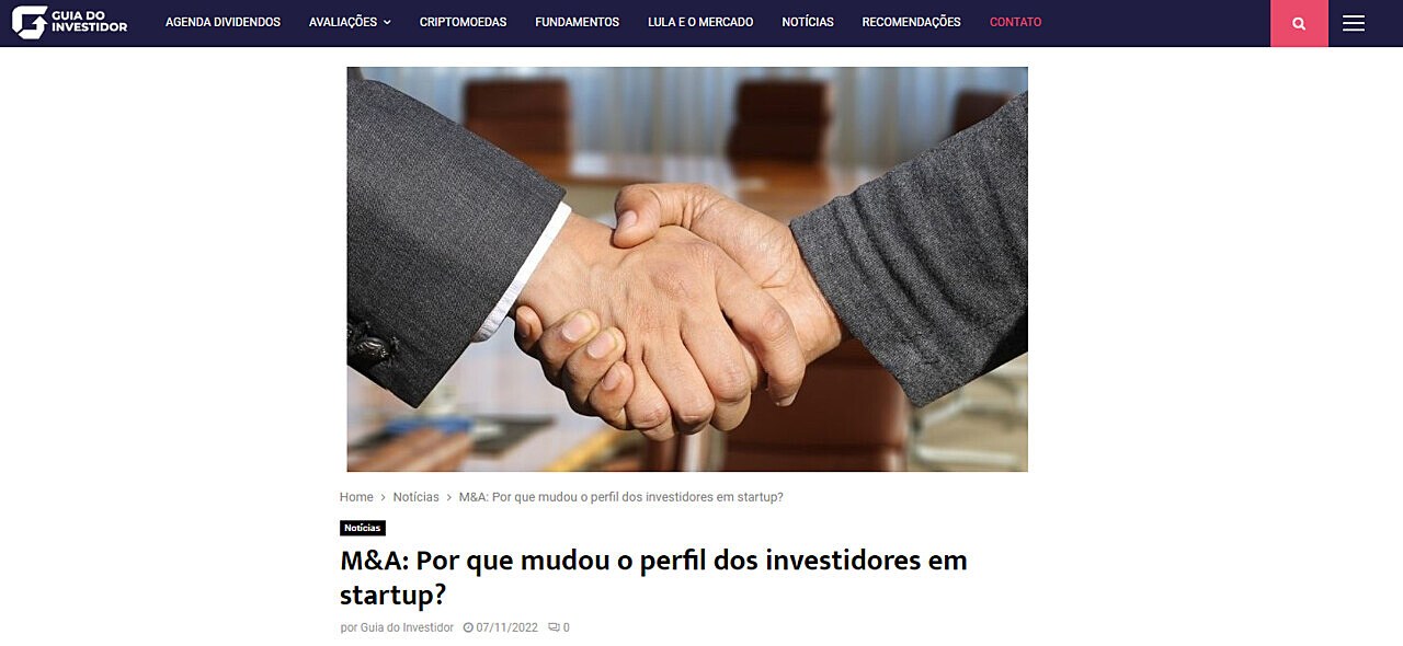 M&A: Por que mudou o perfil dos investidores em startup?